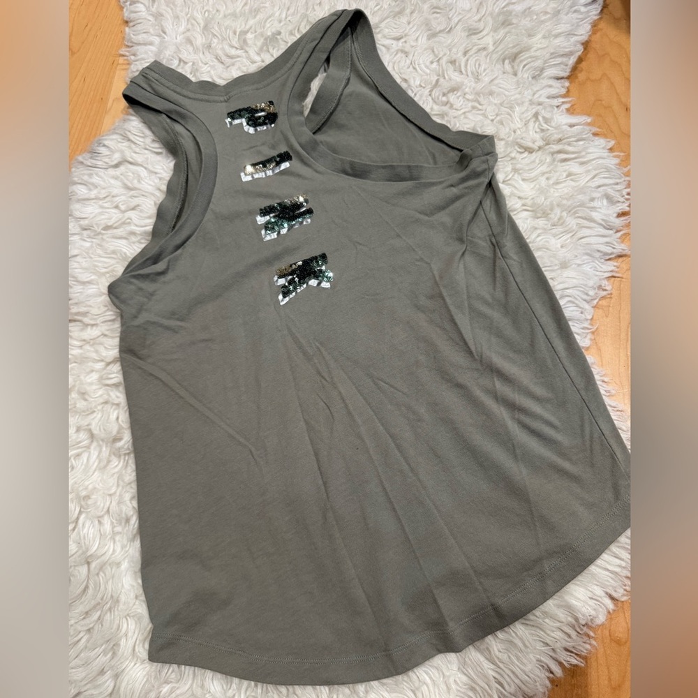 PINK VICTORIAS SECRET sequin embellished tank top size small s